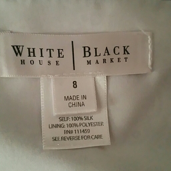 NEW White House Black Market SILK pleated skirt SZ 8 - Picture 7 of 9